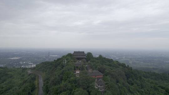 洛带古镇金龙长城景区航拍素材