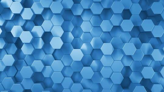 蓝色六边形几何图形