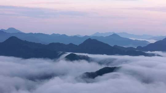 大气意境航拍日出云海山顶镜头组