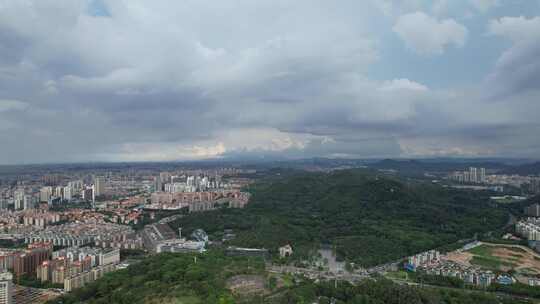 城市山地航拍