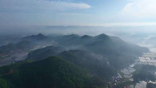 清晨 山脉 光影 山区 乡村