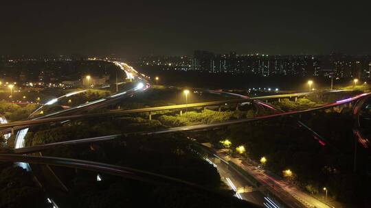 上海莘庄立交桥4K夜景航拍