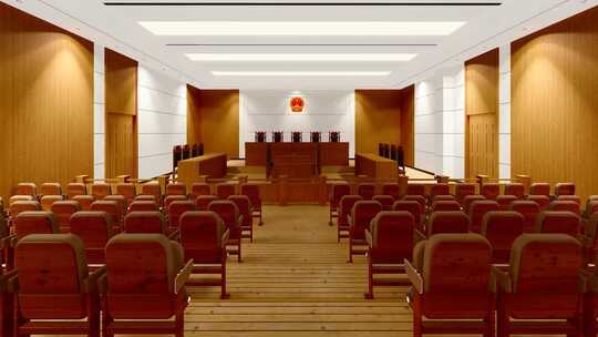 法院和法庭室内空镜头视频