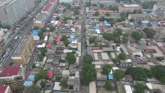 航拍河北邯郸回车巷历史文化街区