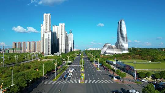 广西绿城南宁街景城市风光地标建筑航拍