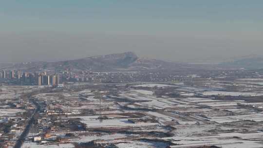 航拍雪景 唯美冬日空镜 立冬 冬至节气