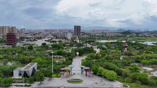 合集航拍广西玉林园博园旅游景区