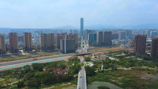 广东惠州惠阳淡水全景 (4)视频素材模板下载