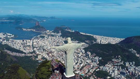 航拍巴西救世基督像