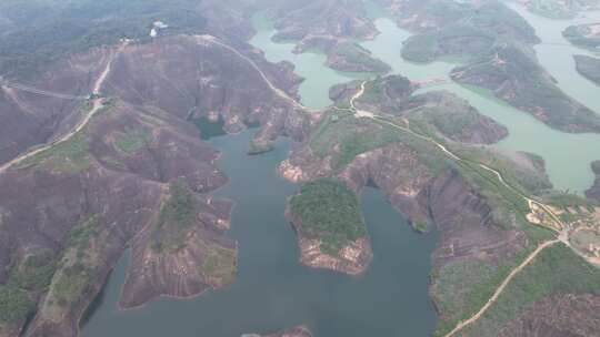 郴州高椅岭丹霞地貌风景区航拍