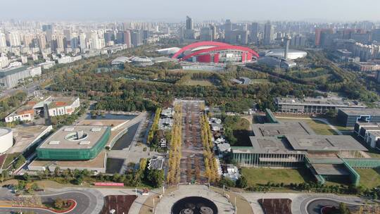 南京城市风光地标建筑航拍视频素材模板下载