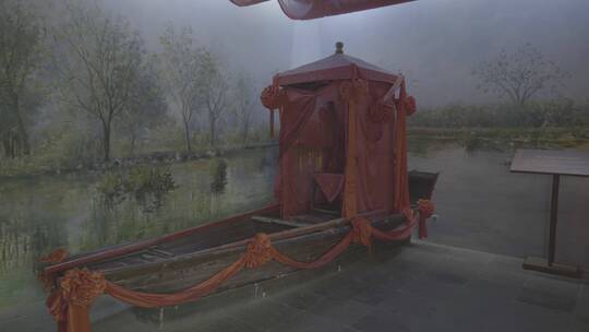 杭州西溪湿地内花轿