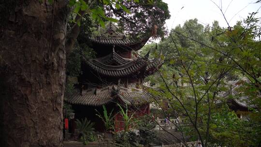 杭州飞来峰韬光寺建筑风景