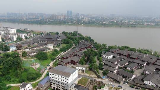 城市航拍湖南湘潭窑湾历史文化旅游街区