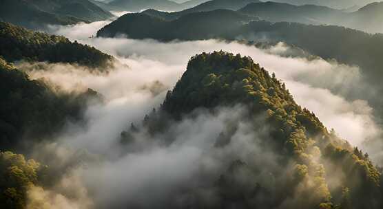 唯美风光日出日落云海风景唯美开场航拍中国