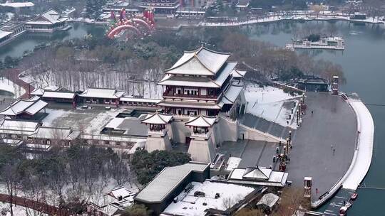 西安大唐芙蓉园雪景