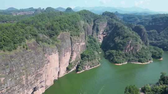 航拍福建三明泰宁大金湖