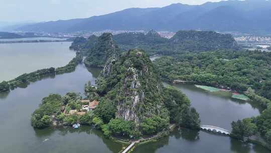 航拍广东肇庆七星山5A景区