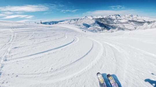 第一人称双板滑雪POV