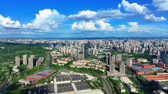 重庆渝北照母山光电园城市大景