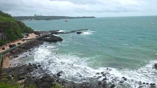 广西北海涠洲岛大海南岸鳄鱼山旅游旅行