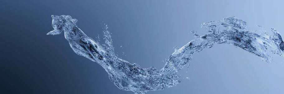 清澈水流优雅流动