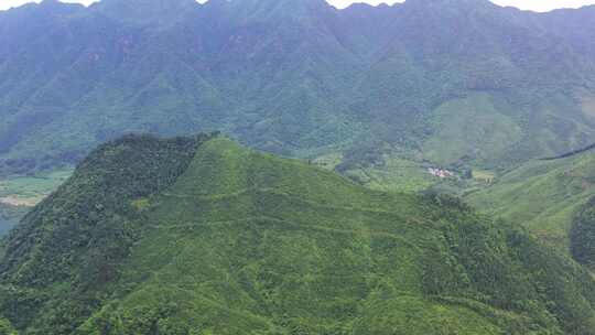 航拍江西永新山林