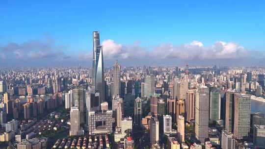 上海城市风景  陆家嘴平流雾