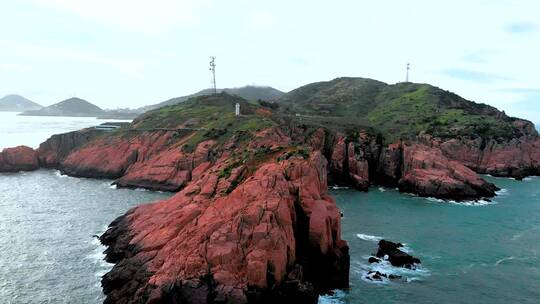 浙江舟山嵊泗列岛嵊山岛东崖绝壁航拍