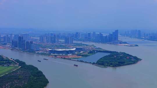 广州南沙灵山岛横沥岛航拍空镜