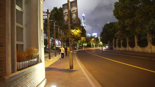 浦西夜景航拍视频素材模板下载