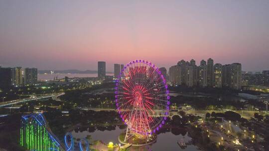 儿童公园摩天轮夜景