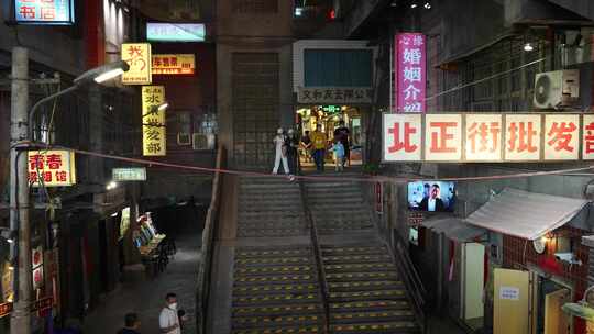 湖南长沙文和友小吃潮流文化美食商业街区视频素材模板下载