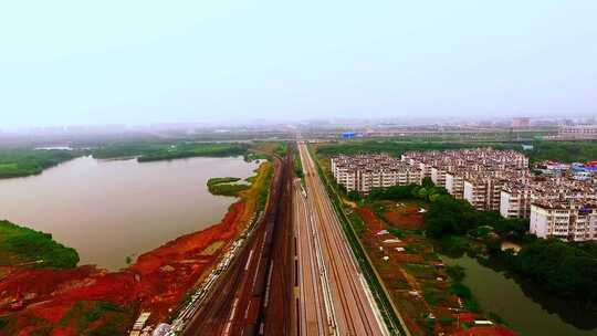 基础设施建设 铁路桥梁 道路施工 青藏铁路视频素材模板下载