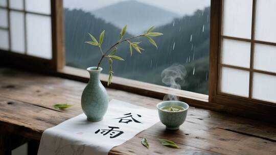 【合集】谷雨雨水春雨雨天意境二十四节气