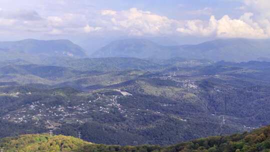 索契，城市，山脉，建筑物