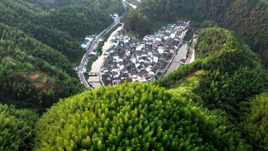 江西省上饶市婺源县菊径村航拍