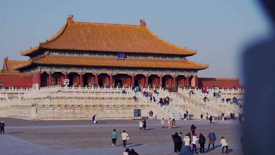 北京故宫太和殿视频素材模板下载