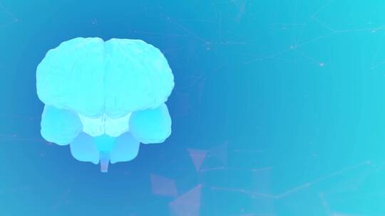 蓝色科技大脑循环旋转生物医疗背景