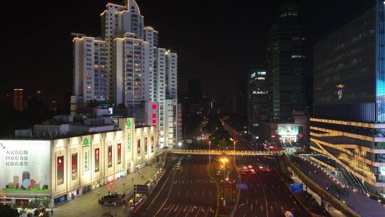 上海徐家汇夜景航拍