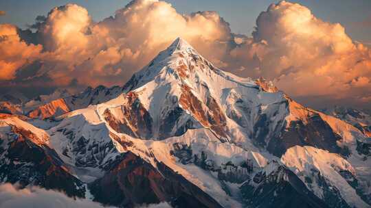 西藏雪山日出壮丽风光航拍【4K】