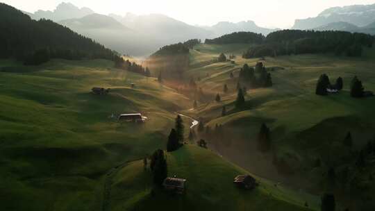 阿尔卑斯高山草甸风景