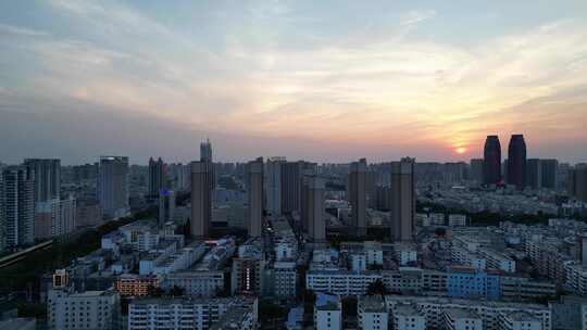 航拍安徽宿州大景宿州城市建设