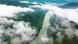 自然风光森林云雾天空群山云海山峰延时航拍高清在线视频素材下载