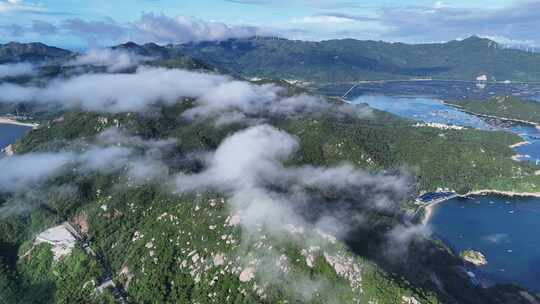 南澳岛清晨云海海上岛屿大海海洋航拍