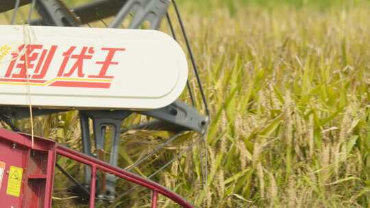 农用机械收割机收稻机机械化农业