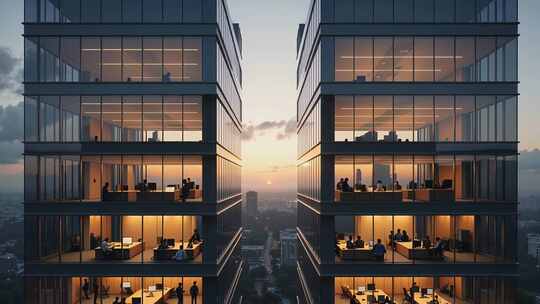 金融商务区CBD城市建筑商业办公楼写字楼