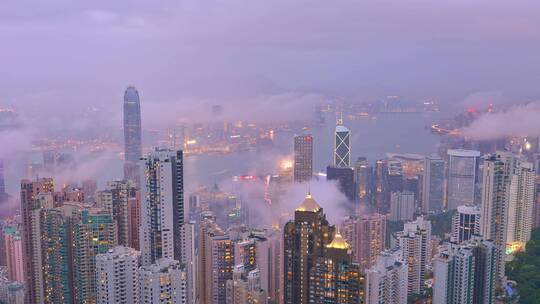 香港维多利亚港延时全景