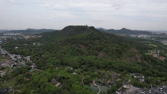 江苏苏州苏州灵岩山风景区航拍