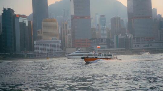 香港维多利亚港天星小轮海上景色